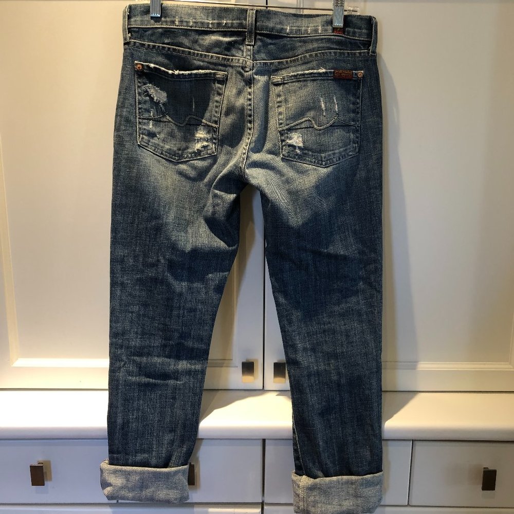 7 For All Mankind "Roxannne" Ripped Jeans - Picture 3 of 6